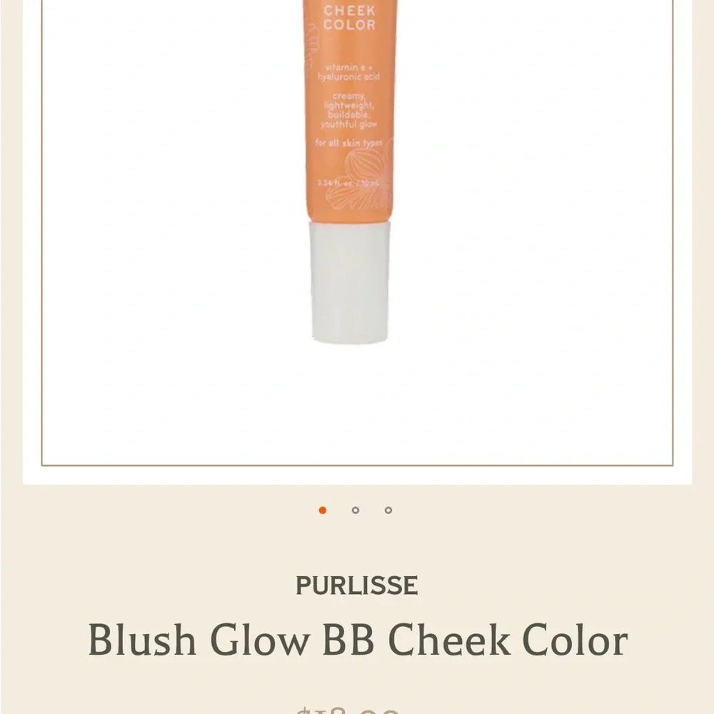 PURLISSE BLUSH GLOW BB CHEEK COLOR IN MALIBU PEACH NEW & SEALED, 0.34 fl oz